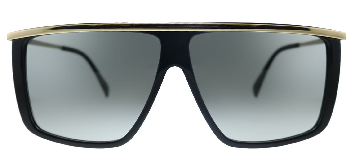 Givenchy GV 7146/G/S 2M2 9O Rectangle Plastic Black Gold Sunglasses with Grey Gradient Lens sold by Gaffos