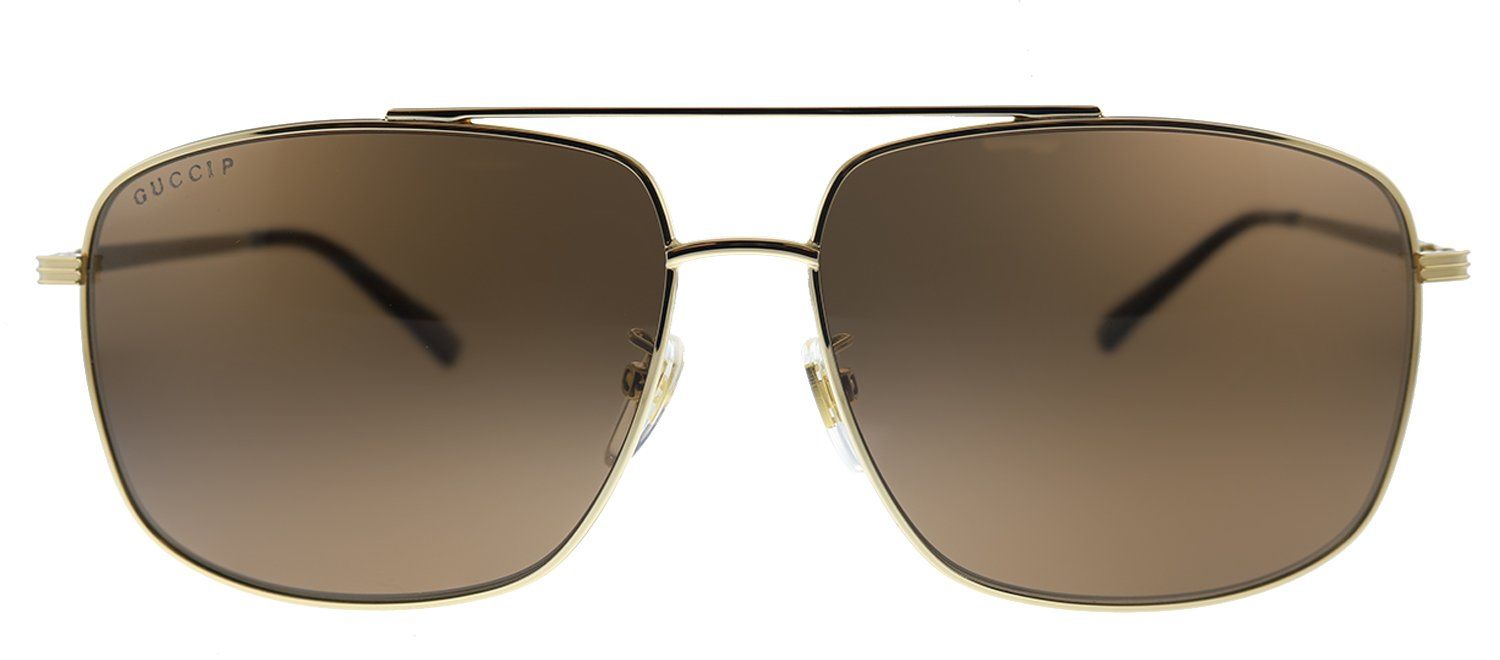 Gucci GG 0836SK 002 Aviator Metal Gold Sunglasses with Brown Polarized Lens sold by Gaffos