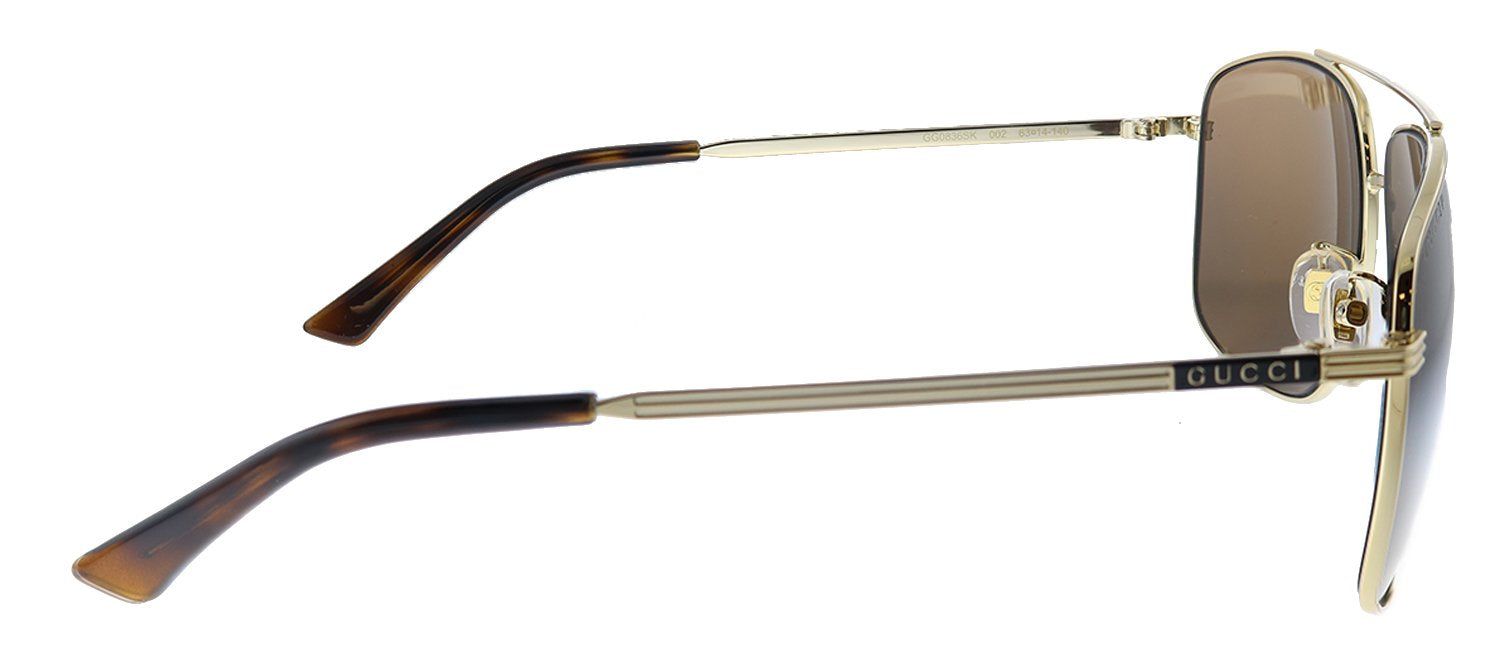 Gucci GG 0836SK 002 Aviator Metal Gold Sunglasses with Brown Polarized Lens sold by Gaffos product image thumbnail 3