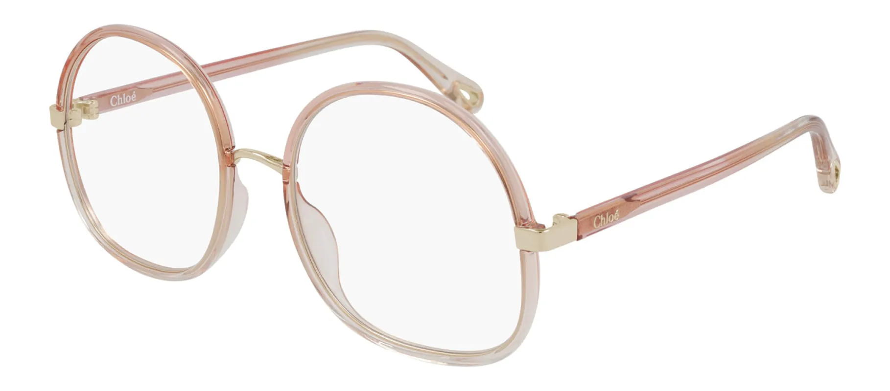 Chloe CH 0032O 004 Oversized Plastic Orange Eyeglasses with Logo Stamped Demo Lenses sold by Gaffos