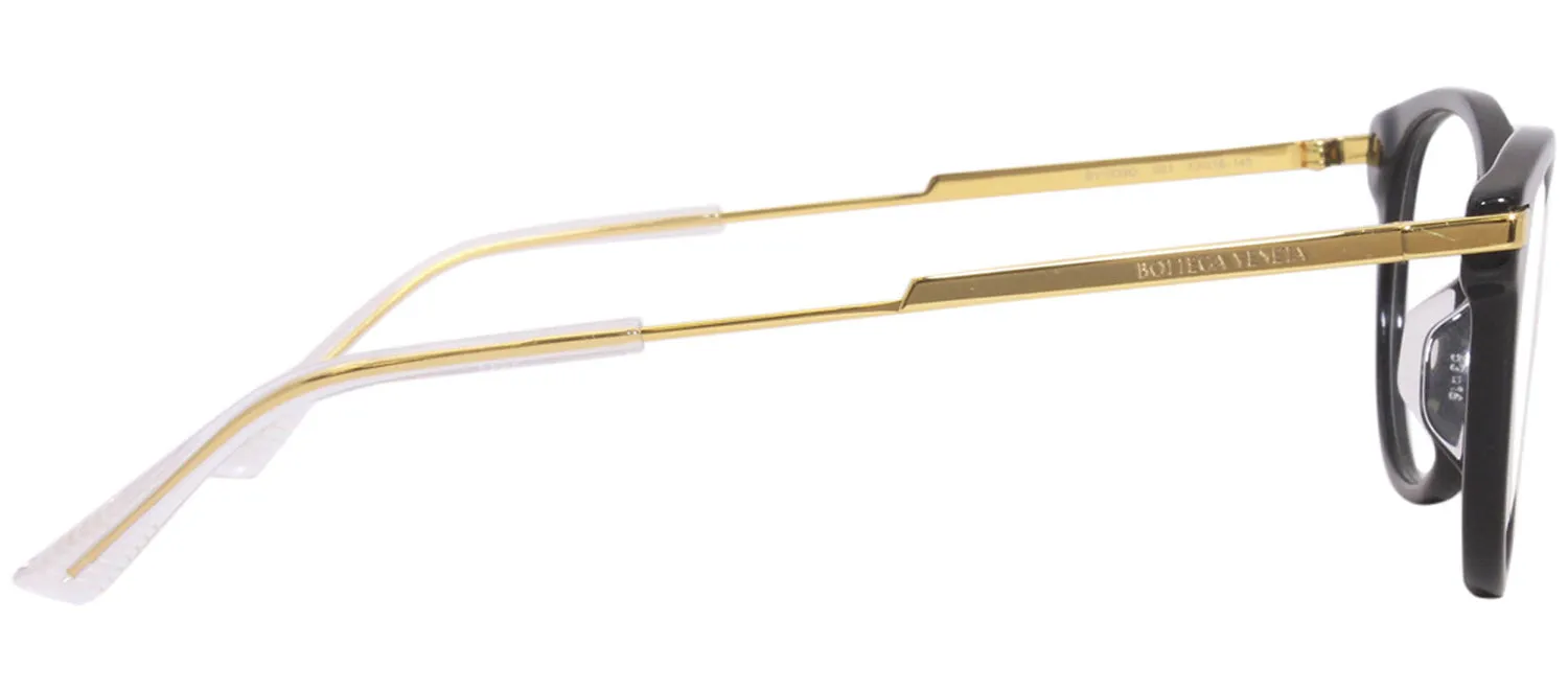 Bottega Veneta BV 1039O 001 Cat-Eye Plastic Black Eyeglasses with Logo Stamped Demo Lenses sold by Gaffos product image thumbnail 3