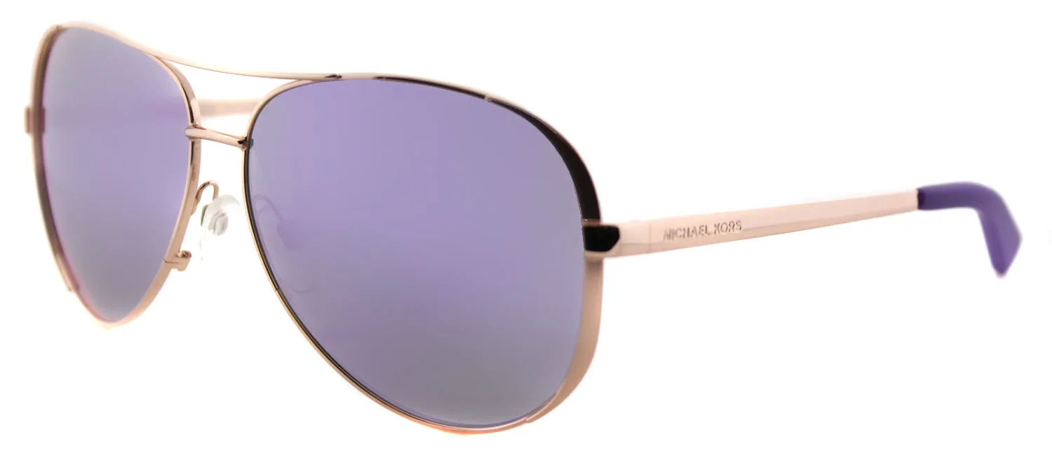 Michael Kors Chelsea MK 5004 10034V Aviator Metal Gold Sunglasses with Purple Mirror Lens sold by Gaffos product image thumbnail 2