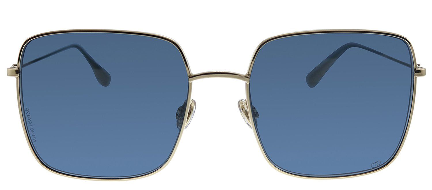 Dior CD STELLAIRE1XS J5G Square Metal Gold Sunglasses with Blue Lens sold by Gaffos