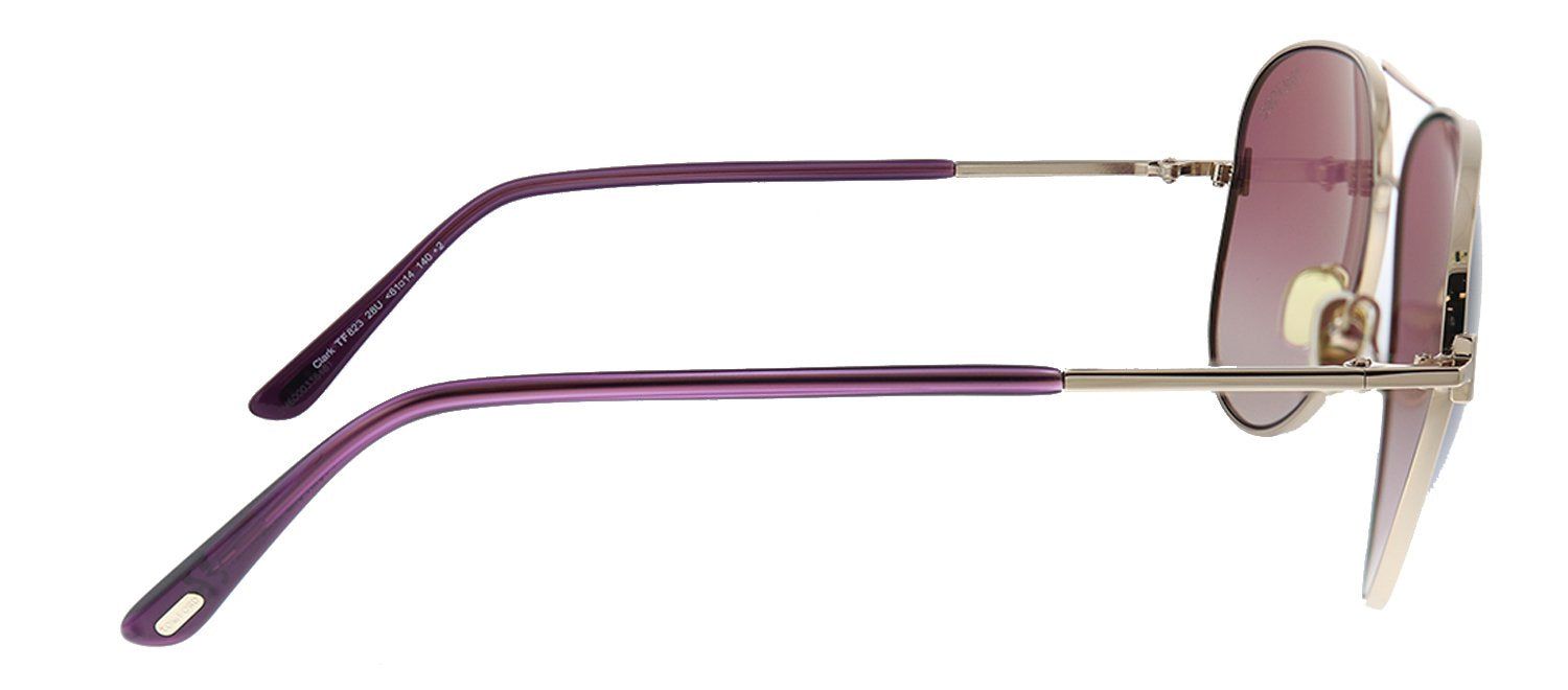 Tom Ford Clark TF 823 28U Aviator Metal Gold Sunglasses with Purple Mirror Lens sold by Gaffos product image thumbnail 3
