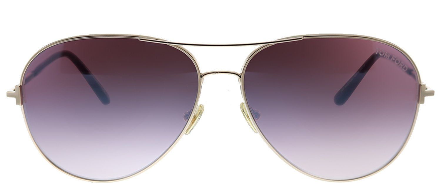 Tom Ford Clark TF 823 28U Aviator Metal Gold Sunglasses with Purple Mirror Lens sold by Gaffos