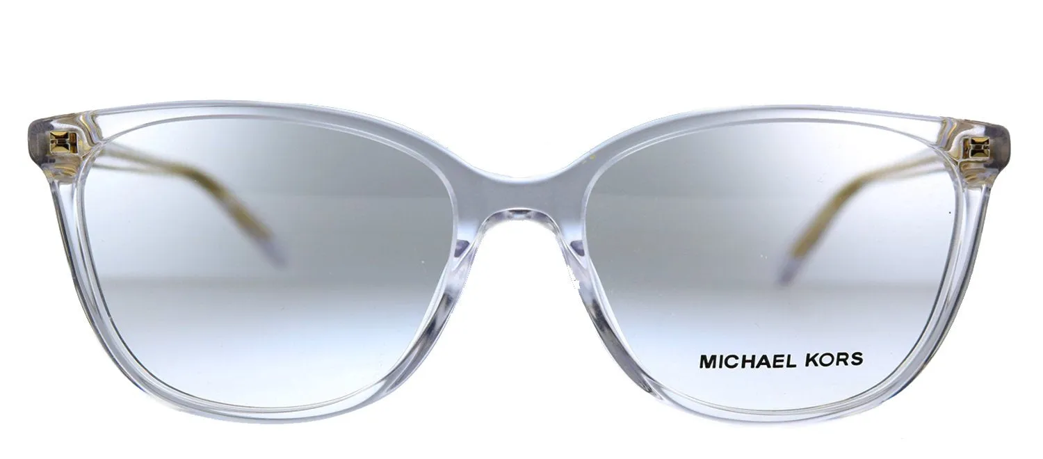 Michael Kors Santa Clara MK 4067U 3015 Square Plastic Clear Eyeglasses with Demo Lens sold by Gaffos