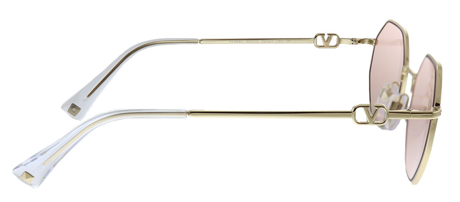 Valentino VA 2040 402984 Geometric Metal Gold Sunglasses with Pink Lens sold by Gaffos product image thumbnail 4