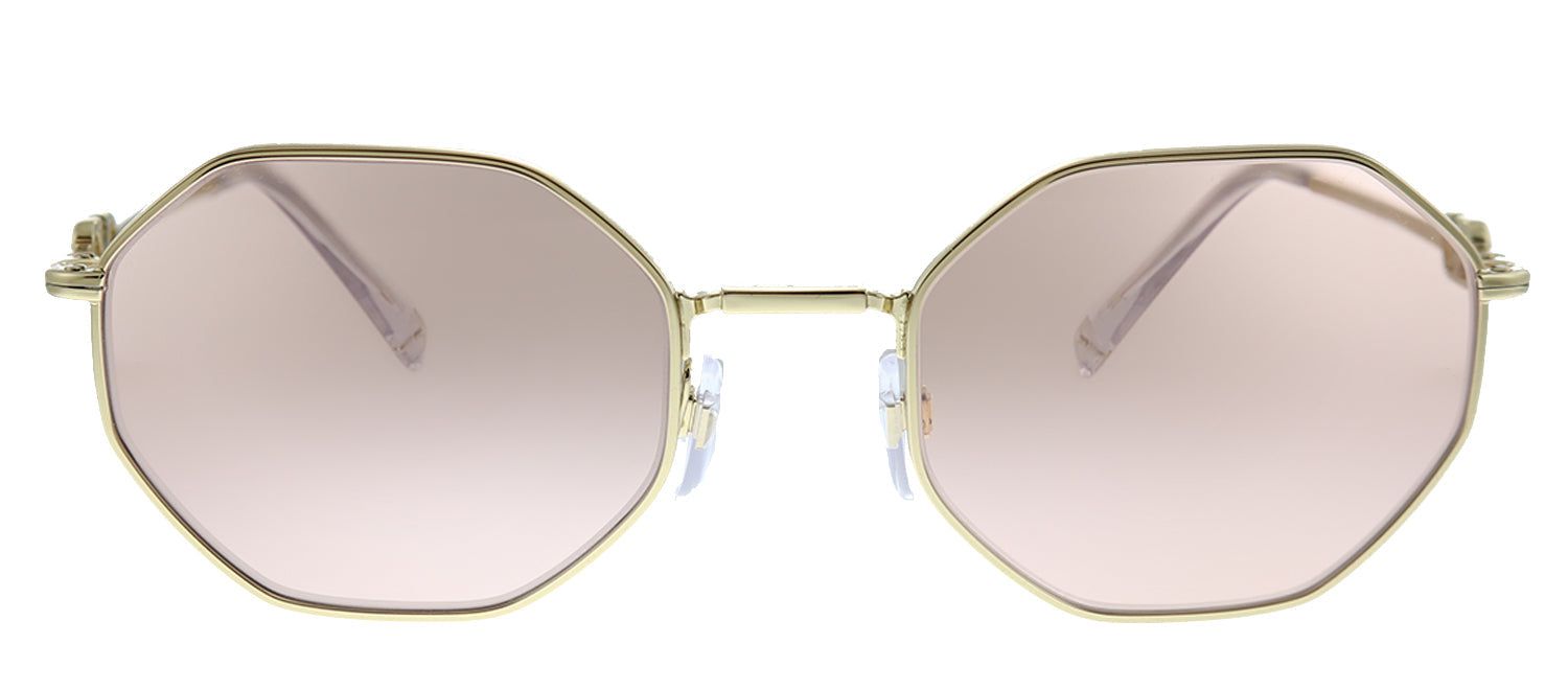 Valentino VA 2040 402984 Geometric Metal Gold Sunglasses with Pink Lens sold by Gaffos