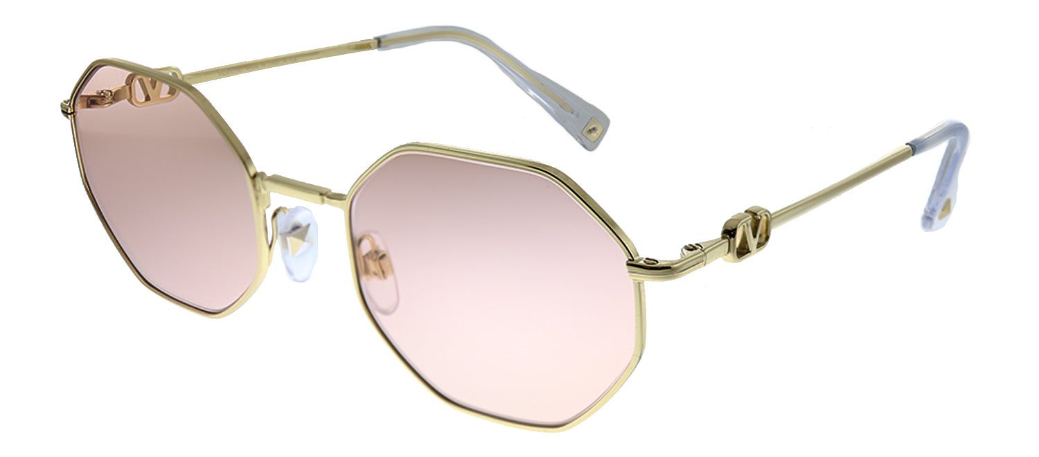 Valentino VA 2040 402984 Geometric Metal Gold Sunglasses with Pink Lens sold by Gaffos product image thumbnail 2