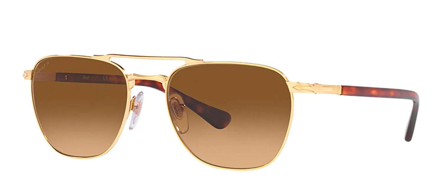 Persol PO 2494S 1142M2 Pillow Metal Gold Sunglasses with Brown Polarized Lens sold by Gaffos product image thumbnail 2