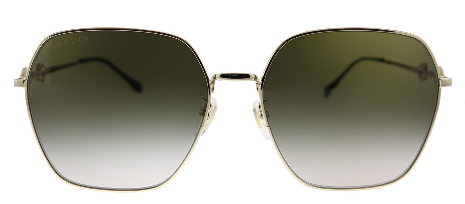 Gucci GG 0882SA 002 Square Metal Gold Sunglasses with Brown Gradient Lens sold by Gaffos