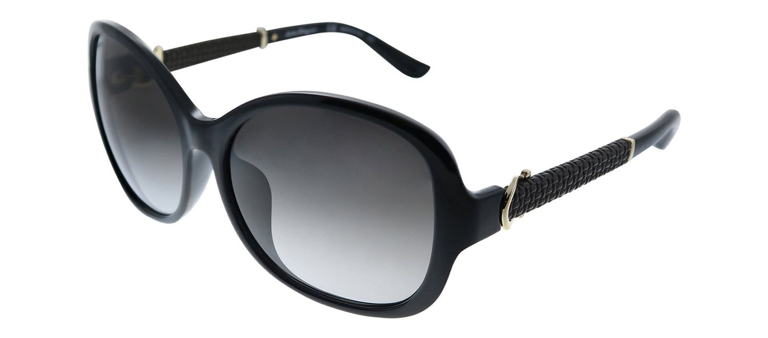 Salvatore Ferragamo SF 744SLA 001 Oval Plastic Black Sunglasses with Grey Gradient Lens sold by Gaffos product image thumbnail 2