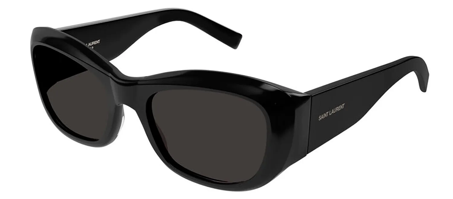 Saint Laurent SL 498S 1 Wrap Plastic Black Sunglasses with Grey Lens sold by Gaffos product image thumbnail 2