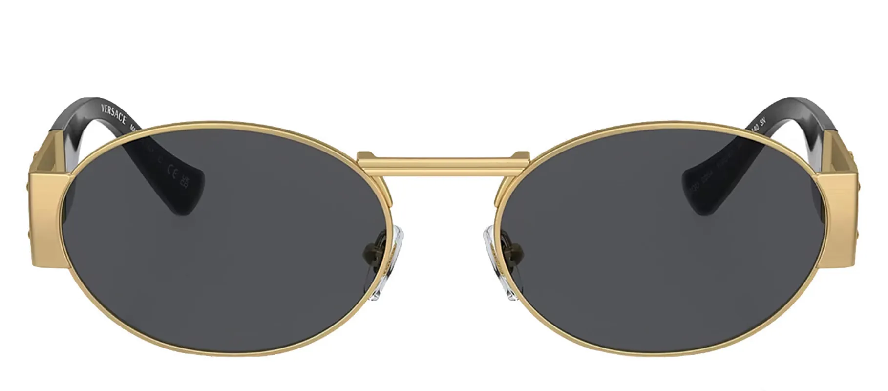Versace ICONIC VE 2264 100287 Oval Metal Gold Sunglasses with Grey Lens sold by Gaffos