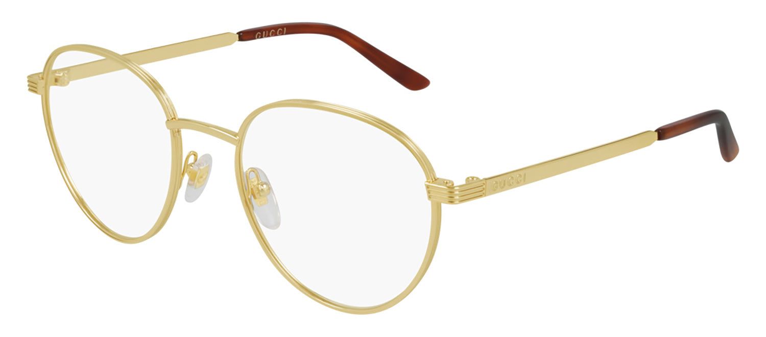 Gucci GG 0942O 002 Round Metal Gold Eyeglasses with Demo Lens sold by Gaffos