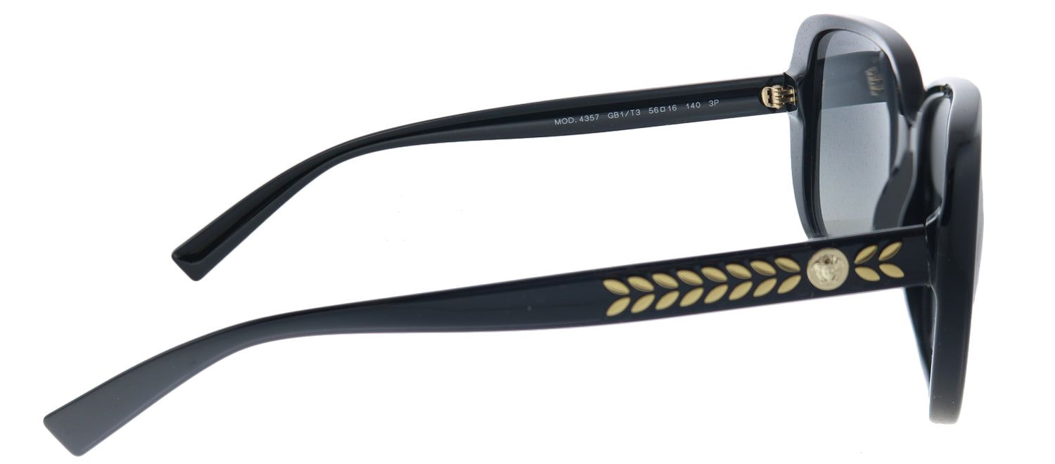 Versace VE 4357 GB1/T3 Square Plastic Black Sunglasses with Grey Polarized Lens sold by Gaffos product image thumbnail 3