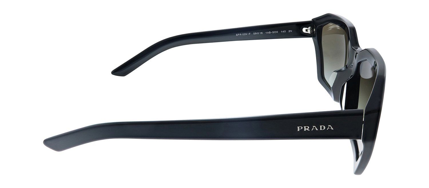 Prada PR 03VSF 1AB5O0 Cat-Eye Plastic Black Sunglasses with Silver Mirror Lens sold by Gaffos product image thumbnail 3