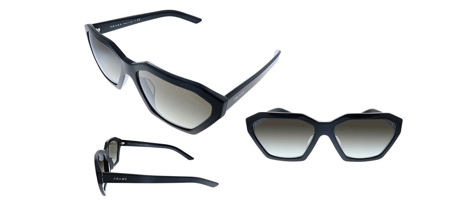 Prada PR 03VSF 1AB5O0 Cat-Eye Plastic Black Sunglasses with Silver Mirror Lens sold by Gaffos product image thumbnail 4