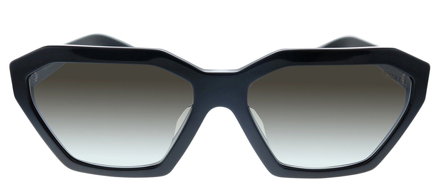 Prada PR 03VSF 1AB5O0 Cat-Eye Plastic Black Sunglasses with Silver Mirror Lens sold by Gaffos