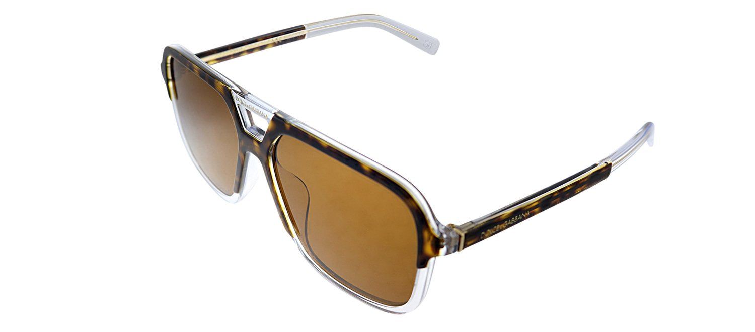 Dolce & Gabbana DG 4354F 757/73 Rectangle Plastic Tortoise Sunglasses with Brown Lens sold by Gaffos product image thumbnail 2