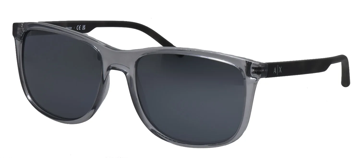 Armani Exchange AX 4070S 82396G Pillow Plastic Grey Sunglasses with Grey Mirror Lens sold by Gaffos product image thumbnail 2
