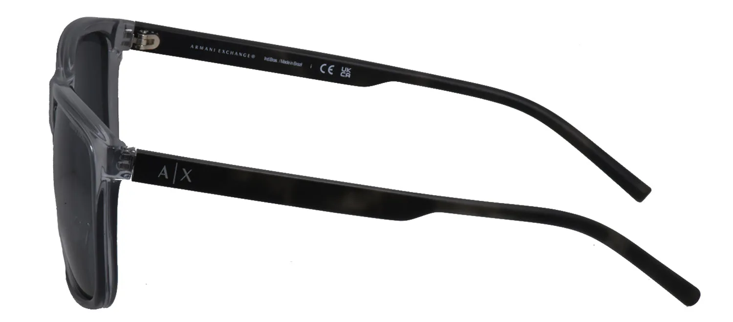 Armani Exchange AX 4070S 82396G Pillow Plastic Grey Sunglasses with Grey Mirror Lens sold by Gaffos product image thumbnail 4