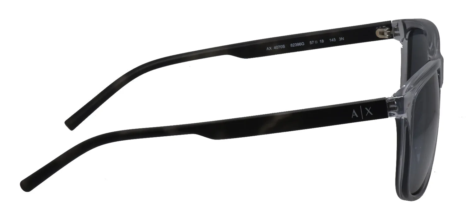 Armani Exchange AX 4070S 82396G Pillow Plastic Grey Sunglasses with Grey Mirror Lens sold by Gaffos product image thumbnail 5