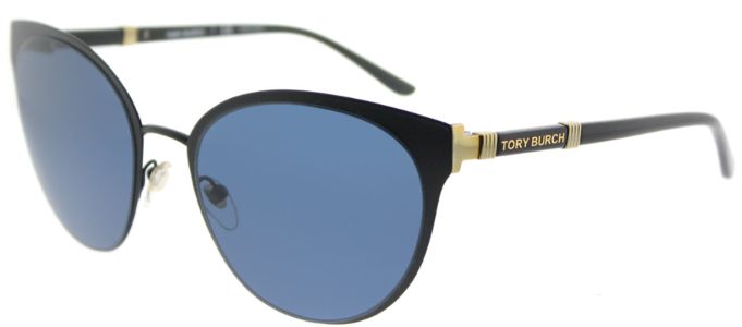 Tory Burch TY 6058 307980 Cat-Eye Metal Black Sunglasses with Blue Lens sold by Gaffos