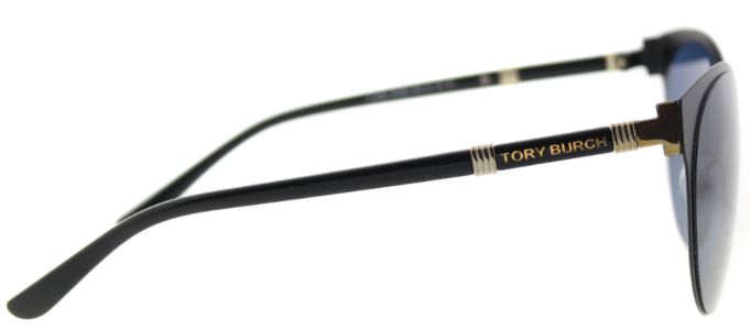 Tory Burch TY 6058 307980 Cat-Eye Metal Black Sunglasses with Blue Lens sold by Gaffos