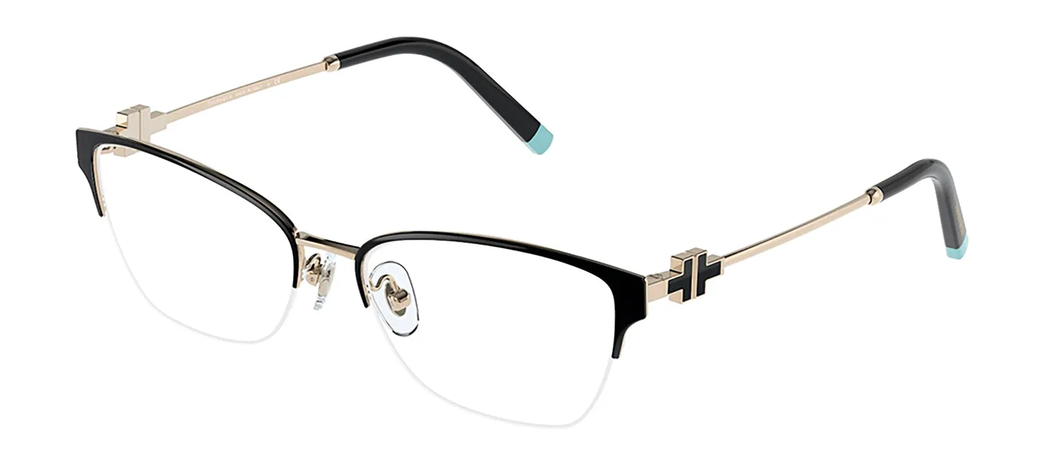 Tiffany & Co. TF 1141 6164 Cat-Eye Metal Black Eyeglasses with Logo Stamped Demo Lenses sold by Gaffos