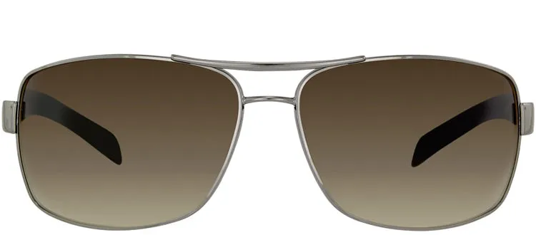 Prada Linea Rossa PS 54IS 5AV6S1 Aviator Metal Ruthenium/ Gunmetal Sunglasses with Brown Gradient Lens sold by Gaffos