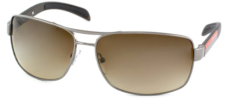 Prada Linea Rossa PS 54IS 5AV6S1 Aviator Metal Ruthenium/ Gunmetal Sunglasses with Brown Gradient Lens sold by Gaffos product image thumbnail 2