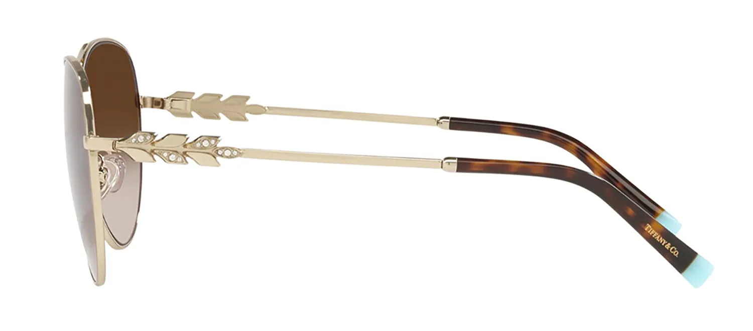 Tiffany & Co. TF 3083B 60213B Aviator Metal Gold Sunglasses with Brown Gradient Lens sold by Gaffos product image thumbnail 2