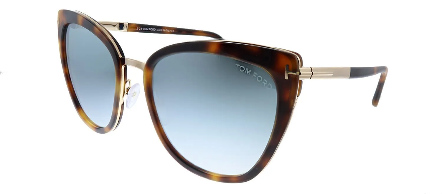 Tom Ford Simona TF 717 53Q Butterfly Plastic Classic Havana Sunglasses with Silver Mirror Lens sold by Gaffos product image thumbnail 2