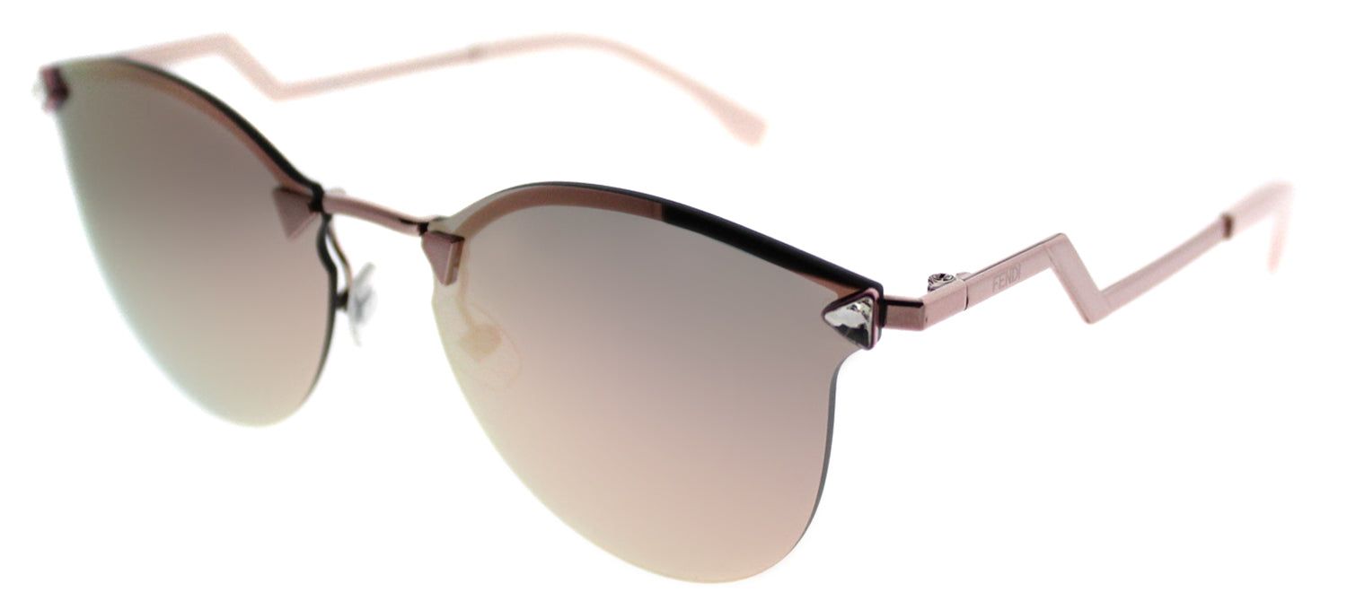 Fendi FF 0040 35J 0J Fashion Metal Pink Sunglasses with Rose Gold Mirror Lens sold by Gaffos product image thumbnail 2