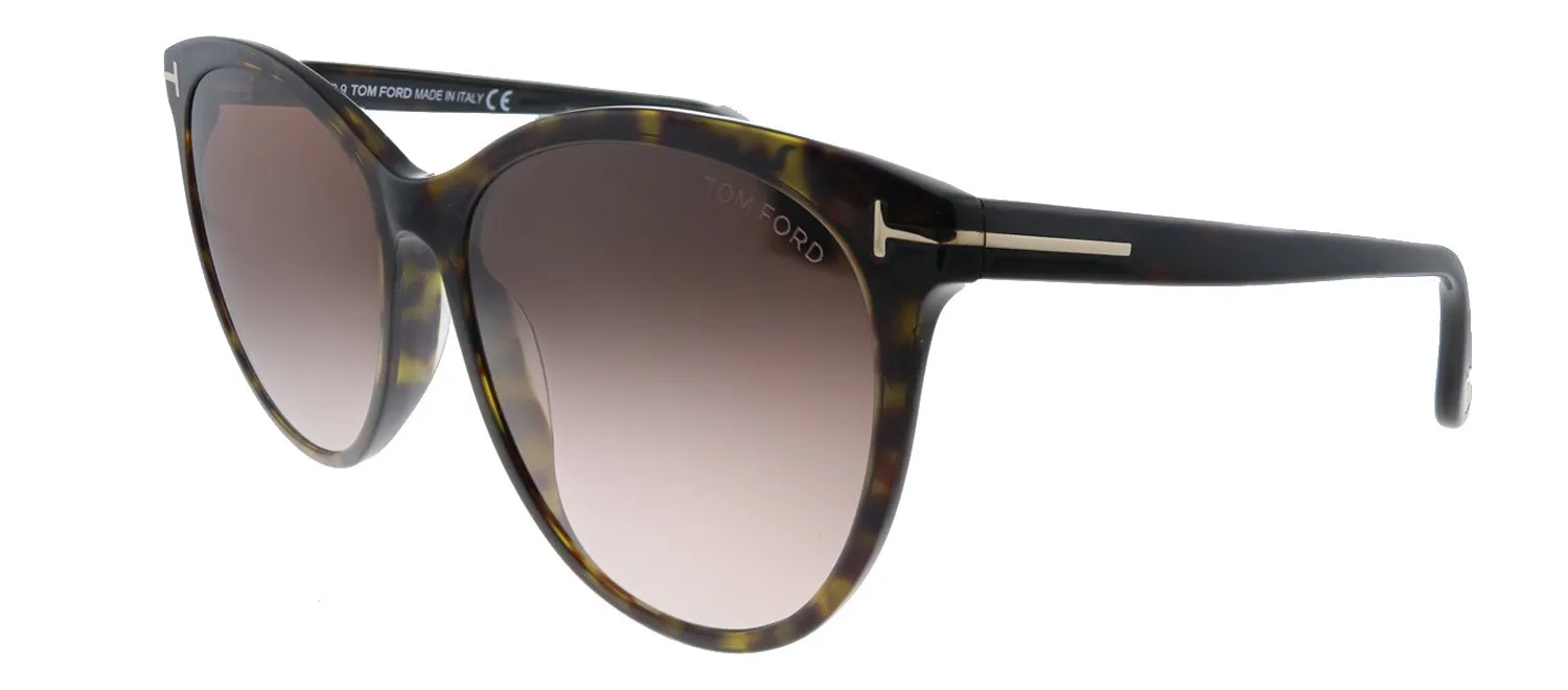 Tom Ford Maxim TF 787 52F Cat-Eye Plastic Shiny Dark Havana Sunglasses with Brown Gradient Lens sold by Gaffos product image thumbnail 2