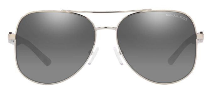 Michael Kors MK 1121 115388 Aviator Metal Silver Sunglasses with Silver Gradient Lens sold by Gaffos
