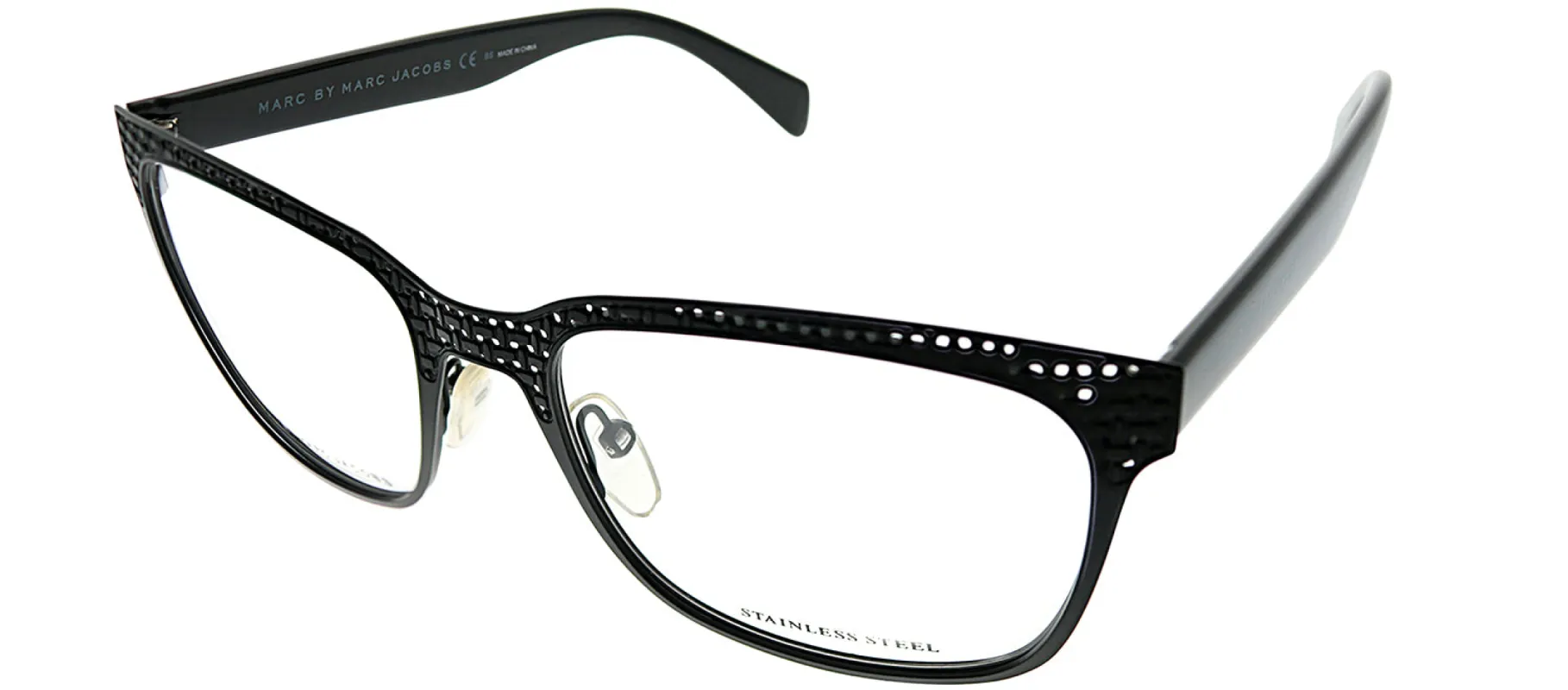 Marc by Marc Jacobs MMJ 613 MPZ Square Metal Black Eyeglasses with Demo Lens sold by Gaffos
