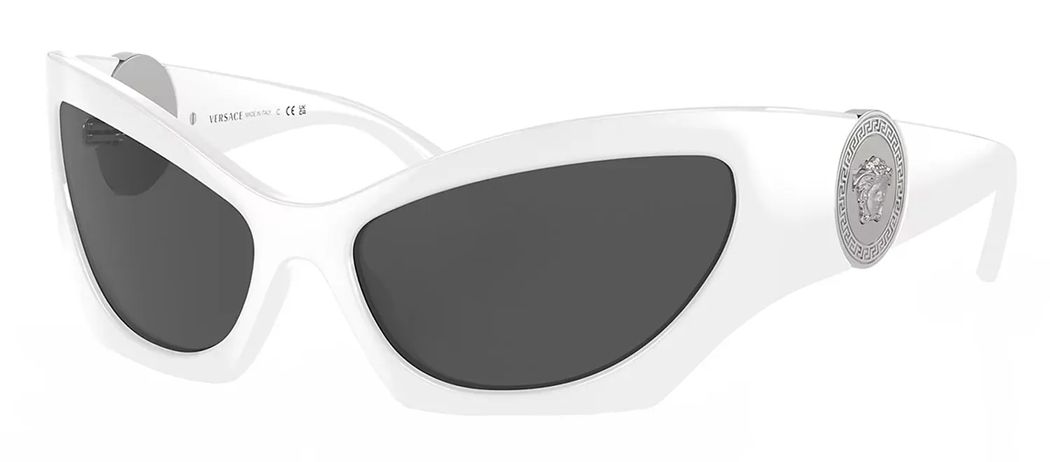 Versace VE 4450 314/87 Cat-Eye Plastic White Sunglasses with Grey Lens sold by Gaffos product image thumbnail 2