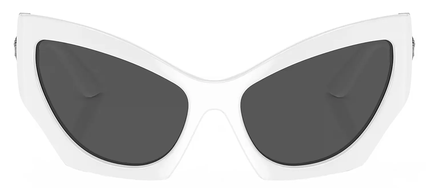 Versace VE 4450 314/87 Cat-Eye Plastic White Sunglasses with Grey Lens sold by Gaffos
