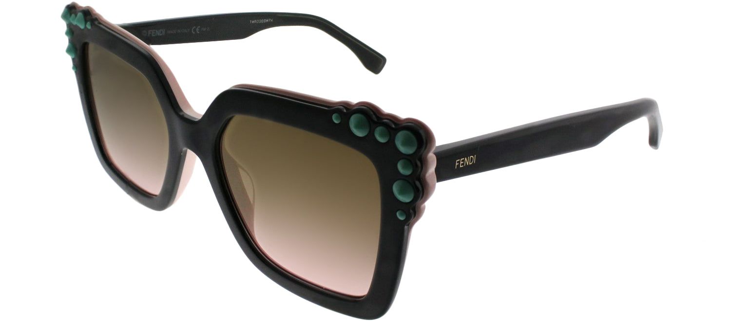 Fendi FF 0260 3H2 53 Square Plastic Black Sunglasses with Brown Gradient Lens sold by Gaffos product image thumbnail 2