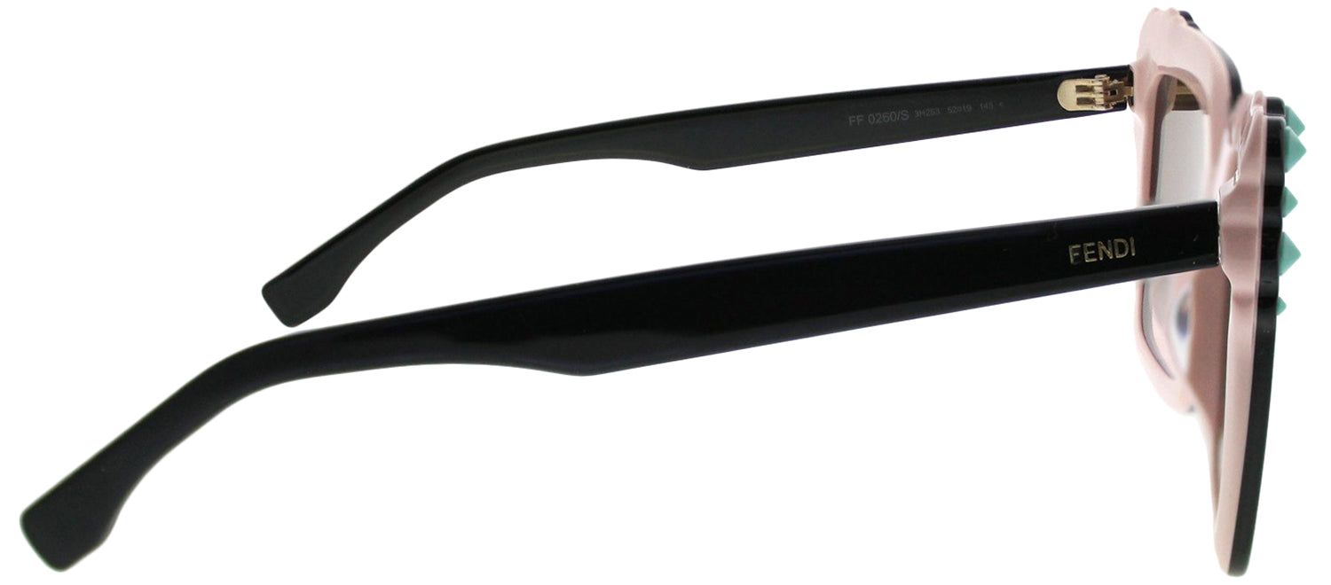 Fendi FF 0260 3H2 53 Square Plastic Black Sunglasses with Brown Gradient Lens sold by Gaffos product image thumbnail 3