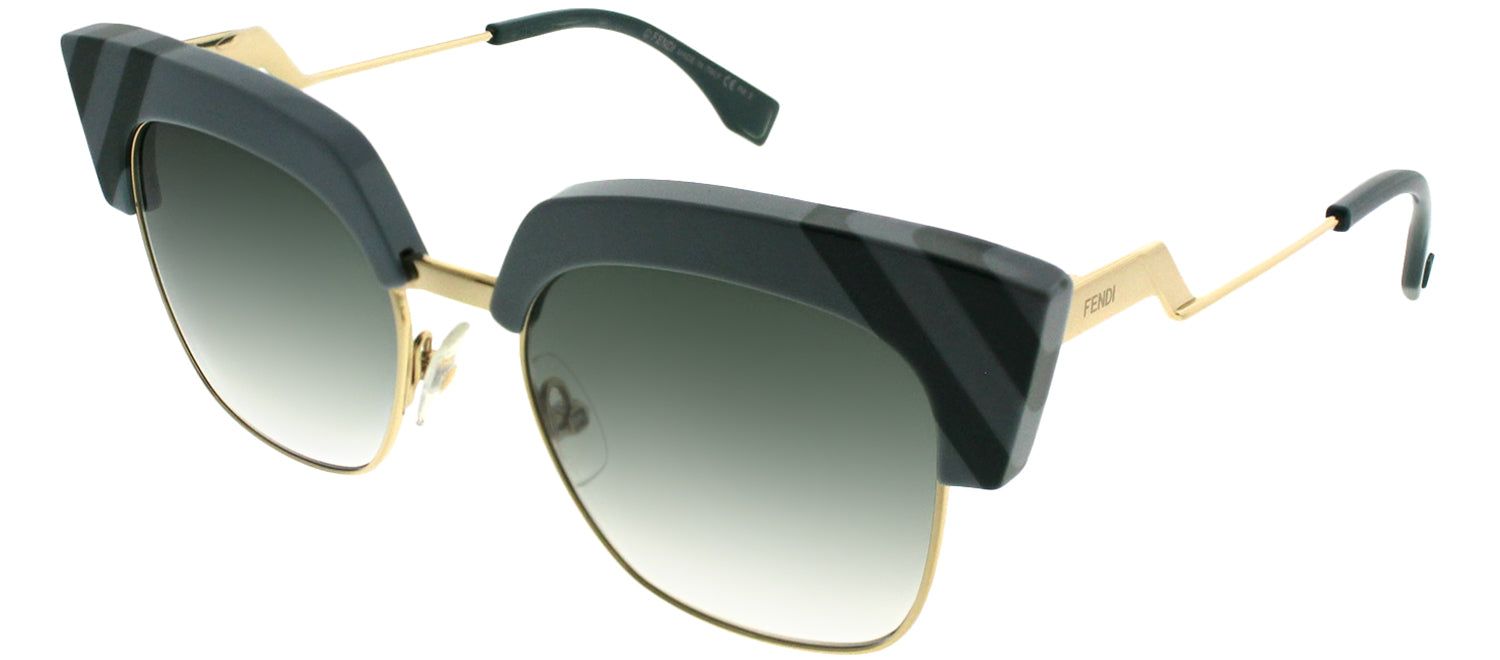 Fendi FF 0241 MVU 9K Square Plastic Blue Sunglasses with Grey Gradient Lens sold by Gaffos product image thumbnail 2