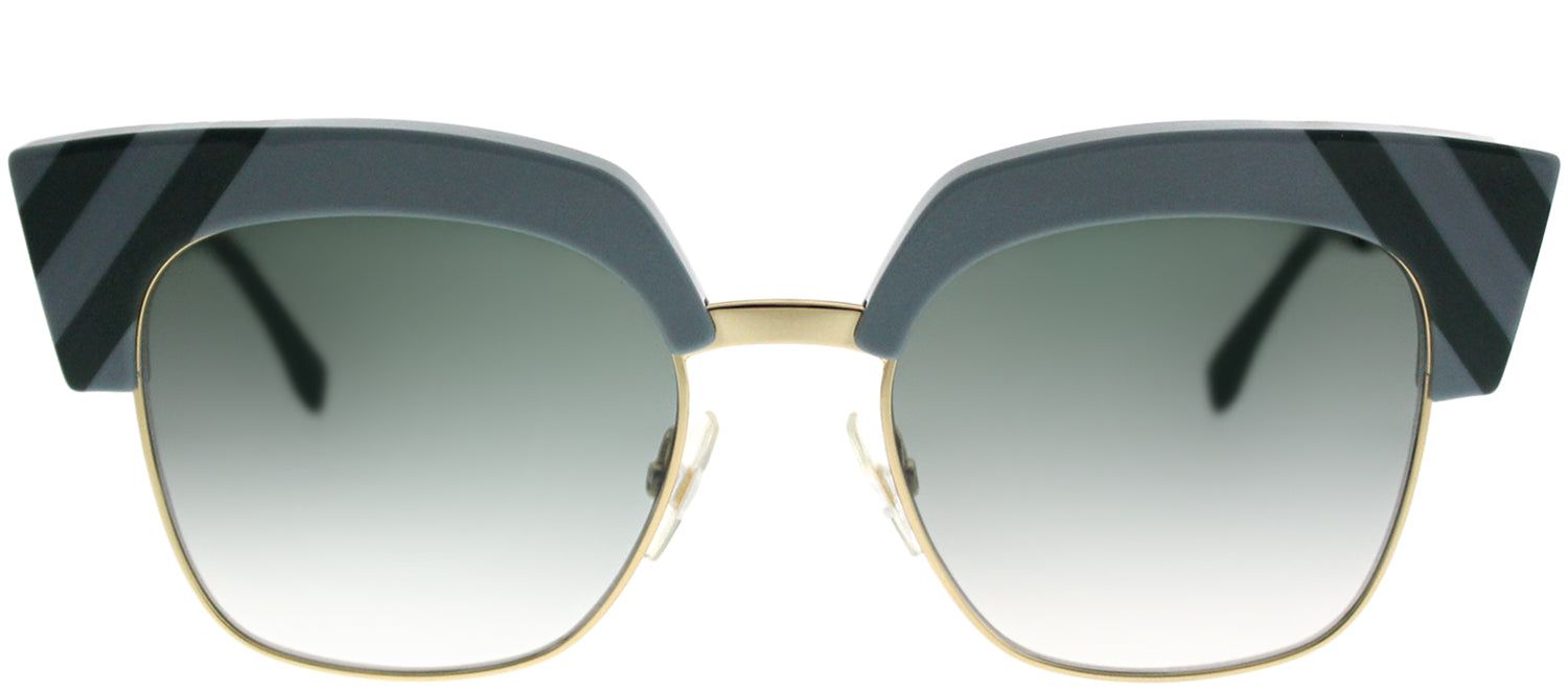 Fendi FF 0241 MVU 9K Square Plastic Blue Sunglasses with Grey Gradient Lens sold by Gaffos