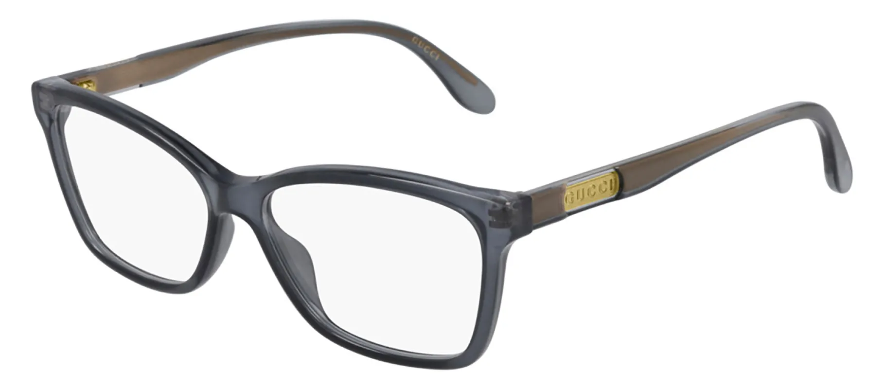 Gucci GG 0792O 001 Rectangle Acetate Grey Eyeglasses with Demo Lens made by Gucci