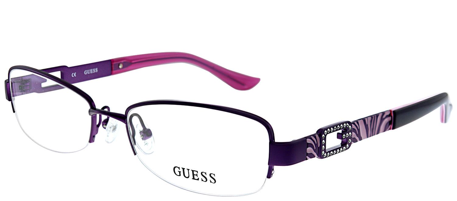 Guess GU 2290 PUR Semi-Rimless Metal Purple Eyeglasses with Demo Lens sold by Gaffos product image thumbnail 2