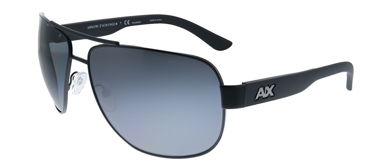 Armani Exchange AX 2012S 606381 Aviator Metal Black Sunglasses with Grey Polarized Lens sold by Gaffos product image thumbnail 2