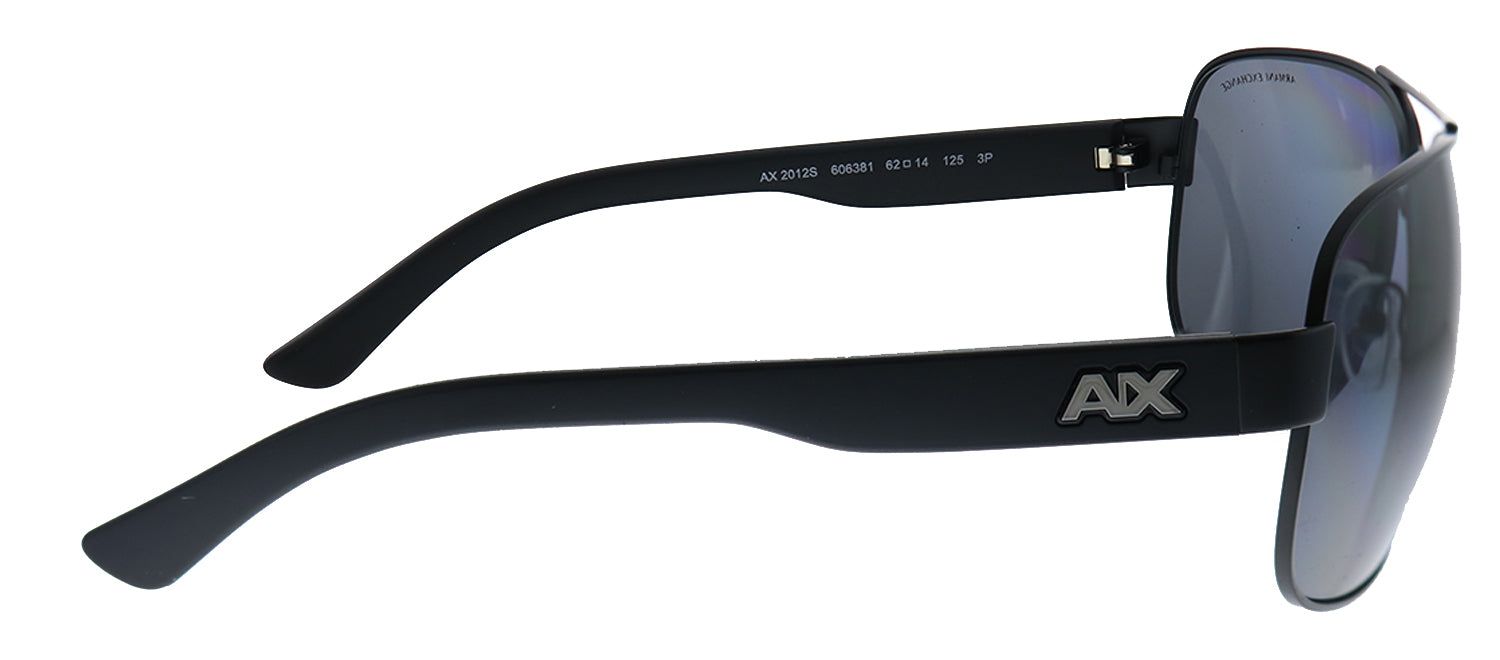 Armani Exchange AX 2012S 606381 Aviator Metal Black Sunglasses with Grey Polarized Lens sold by Gaffos product image thumbnail 3