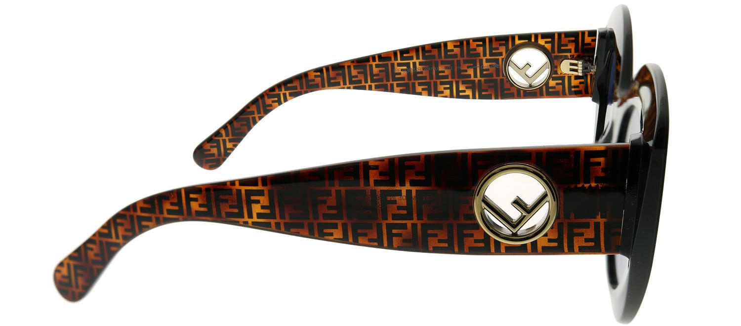 Fendi FF 0306 WR7 KU Cat-Eye Plastic Black Sunglasses with Blue Lens sold by Gaffos product image thumbnail 3