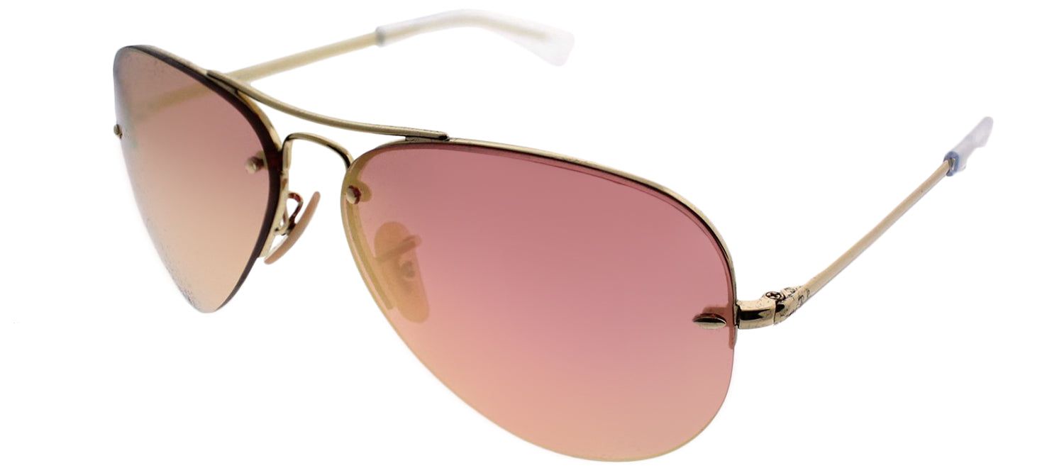 Ray-Ban RB 3449 001/E4 Aviator Metal Gold Sunglasses with Copper Lens sold by Gaffos product image thumbnail 2